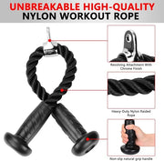 Hikeen Ergonomic Tricep Rope Cable Attachment with Anti-Slippery - Product Image