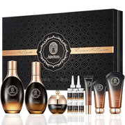 Ginseng Anti-Aging Skincare 12-Piece Set With Facial Cleanser, Face Serum, Face Cream, Eye Cream, Toner Skin Care Kit For ...