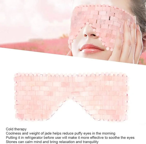 Eye Mask, Jade Stone Eye Mask, Cooling Eye Treatment for Puffy Eyes Dark Circles Soothe Eye Cover for Sleeping for Women f...