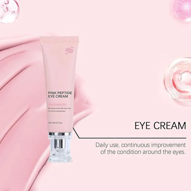 PDRN Pink Peptide Eye Serum Cream, Hydrating & Firming Eye Cream for Dark Circles, Anti-Aging Treatment Reduces Fine Lines...