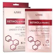 Azure Cosmetics Retinol & Vitamin C Anti Aging Under Eye Pads - Hydrating & Refreshing Eye Mask Patches - Reduces Fine Lin...