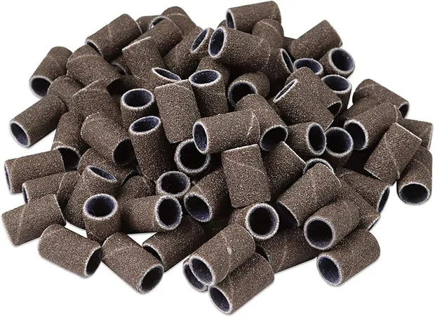 PANA 100 Pieces Nail Sanding Bands Professional Nail Manicure Great Fit for Nail Drill Bits for Acrylic Nails (150 Grit, B...