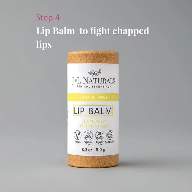 J&L Naturals Simple Skin Regimen Kit With Cleansing Bar, Face Salve, Konjac Sponge, Lip Balm | For Oily, Dry, Mature, and ...