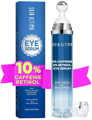 5% Caffeine 5% Retinol Eye Cream for Dark Circles, Puffiness and Bags, Hyaluronic Acid and Niacinamide Under Eye Cream Ant...