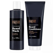 Scotch Porter Beard Wash & Conditioner Bundle – Cleanse, Moisturize, Hydrate & Soften Coarse, Dry Facial Hair while Encour...