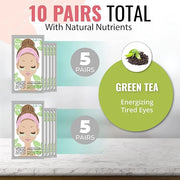 Look At Me Under Eye Patches (10 Pairs). Korean Skin Care Green Tea Hydrogel Eye Patch/Eye Pads. Dark Circle Remover and C...