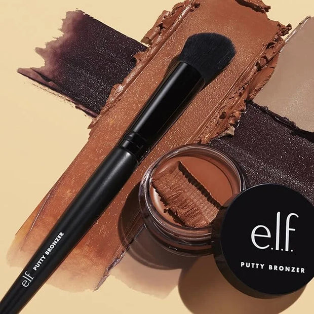 e.l.f. Putty Bronzer Brush, Angled Makeup Brush For Contour & Highlight, Made For The e.l.f. Putty Bronzer, Flawless Sanit...