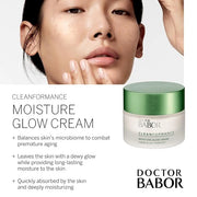 BABOR CLEANFORMANCE Moisture Glow Cream, Travel Daily Moisturizer with Light-Reflecting Pigments, Instant Glow and Hydrati...