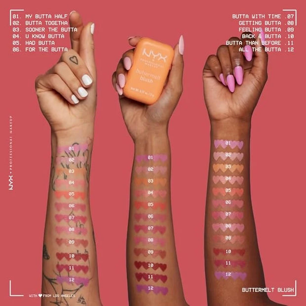 NYX PROFESSIONAL MAKEUP Buttermelt Powder Blush, Fade and Transfer-Resistant Blush, Up to 12HR Make Up Wear, Vegan Formula...