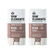 Raw Element Ultra-Moisturizing Face Tint Sunscreen, SPF 30+, Non Toxic Mineral Face Cream, Non Nano Zinc Oxide, Reef Frien...