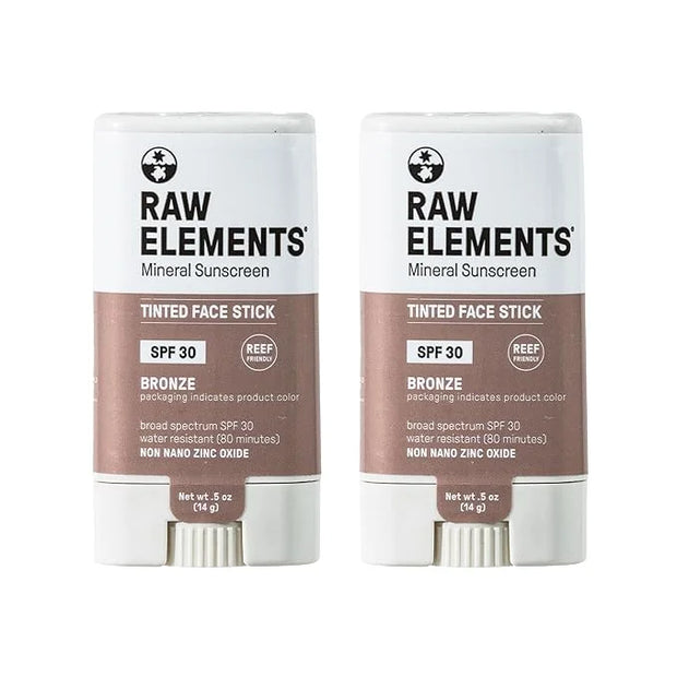 Raw Element Ultra-Moisturizing Face Tint Sunscreen, SPF 30+, Non Toxic Mineral Face Cream, Non Nano Zinc Oxide, Reef Frien...