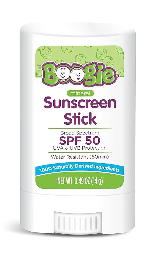 Baby Sunscreen Stick by Boogie, Mineral Sunscreen SPF 50, Travel Size Sunblock for Kids, FSA/HSA Eligible, Zinc Oxide, Wat...