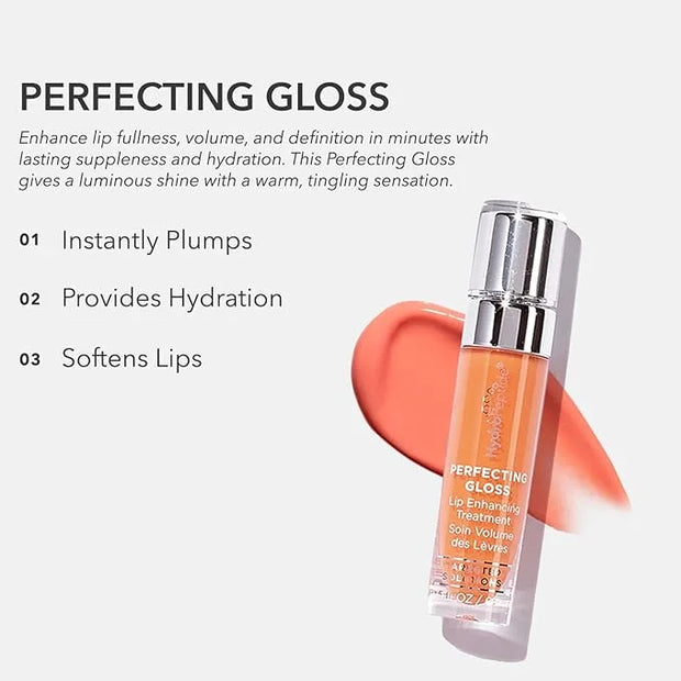 HydroPeptide Perfecting Gloss, Lip Enhancing Treatment, Long-Lasting Volume and Hydration, Beach Blush, 0.17 Ounce - Produ...