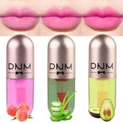 evpct 3Pcs Peach Aloe Vera Avocado Mini Clear Color Changing Lip Oil Tinted Lip Gloss Set for Women Girls Lip Balm Tint St...