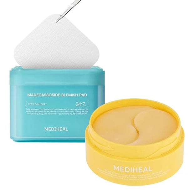 Mediheal Vita Collagen Under Eye Patches & Madecassoside Blemish Toner Pad for Daily Blemish Care - Product Image