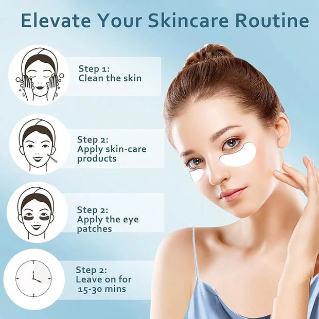 Reusable Eye Patches, 3 Pairs Eye Patches, Rreusable Under Eye Patches with Lifting Effect to Reduce Wrinkles and Fine Lin...