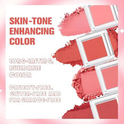 Blush for Cheeks Professional Makeup Palette, Comes with 4 Separate Powder Palette,Blendable and Fade-Resistant for Eyes,L...