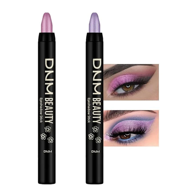 Kaely 2Pcs Cream Eyeshadow Stick Set for Eyes,Pink & Light Purple Shimmer Pen,Eye Brightener Halloween Makeup,sombras para...