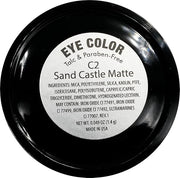 Sand Castle Matte Beige Brown Taupe Pressed Powder Single Vegan Eyeshadow; Talc, Paraben & Cruelty Free - Product Image