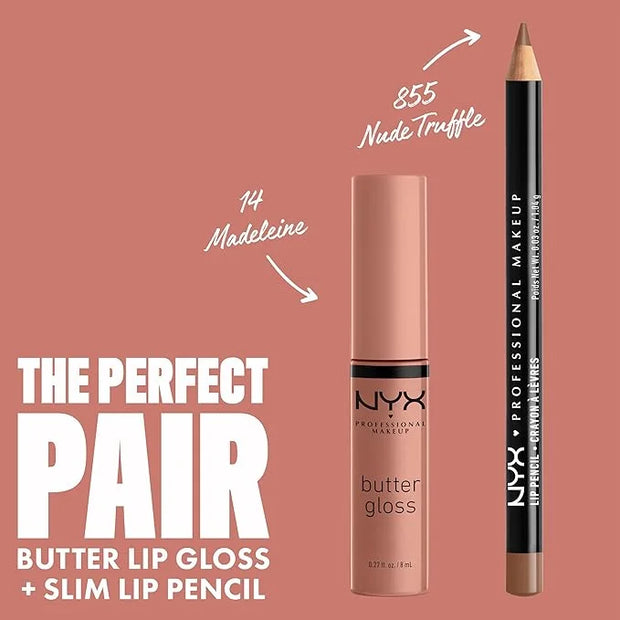 NYX PROFESSIONAL MAKEUP Butter Gloss, Non-Sticky Lip Gloss - Madeleine (Mid-Tone Nude) - Product Image