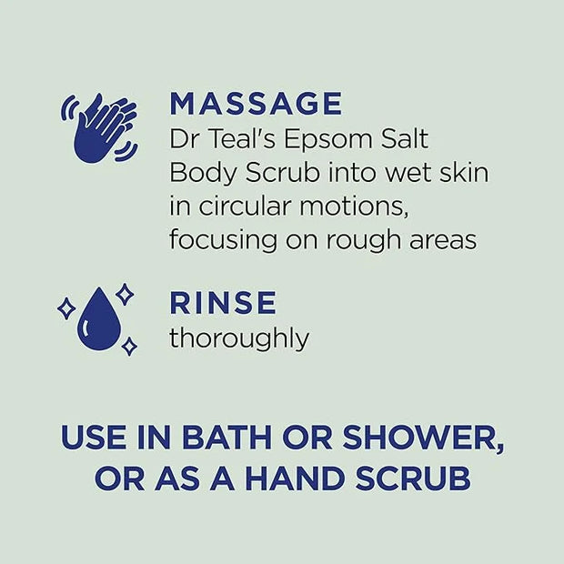 Dr Teal's Pure Epsom Salt Body Scrub, Relax & Relief with Eucalyptus & Spearmint Essential Oils, 16 oz (Pack of 3) - Produ...