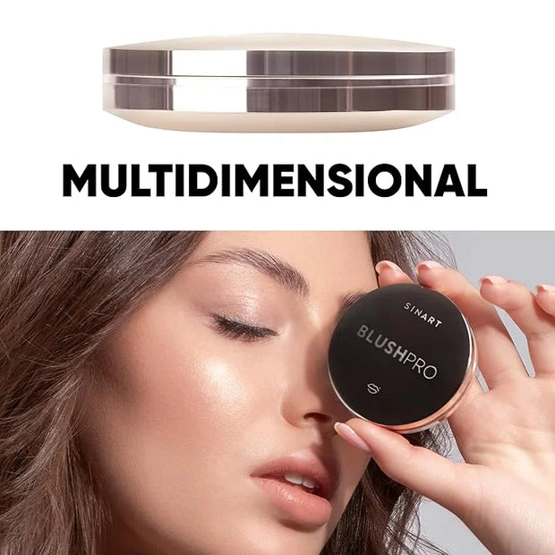 Baked PRO Blush. Brighten Lighting Highly Glow Marbleized Blush. Lightweight Shimmery Satin Face Makeup. Cruelty-Free. Sha...