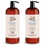 Soapbox Argan Shampoo & Conditioner Set, Volumizing, Vegan, Color Safe, Harsh Sulfate & Silicone Free, 1 Liter Each (Pack ...