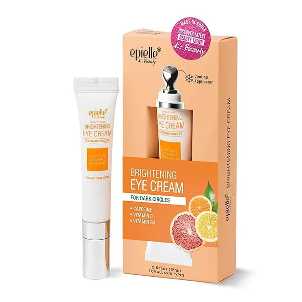 Epielle Brightening Eye Cream | Anti-Aging Serum for Dark Circles & Wrinkles | Cooling Applicator for Refreshing Applicati...