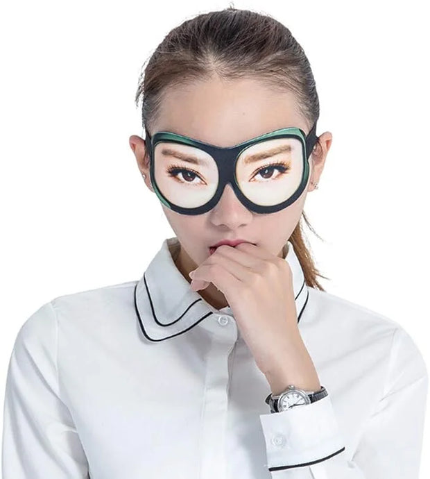 Honbay 3D Funny Eyeshade Soft Sleep Eye Mask with Adjustable Head Strap for Travel, Game, Party, Rest, Sleeping (Woman) - ...