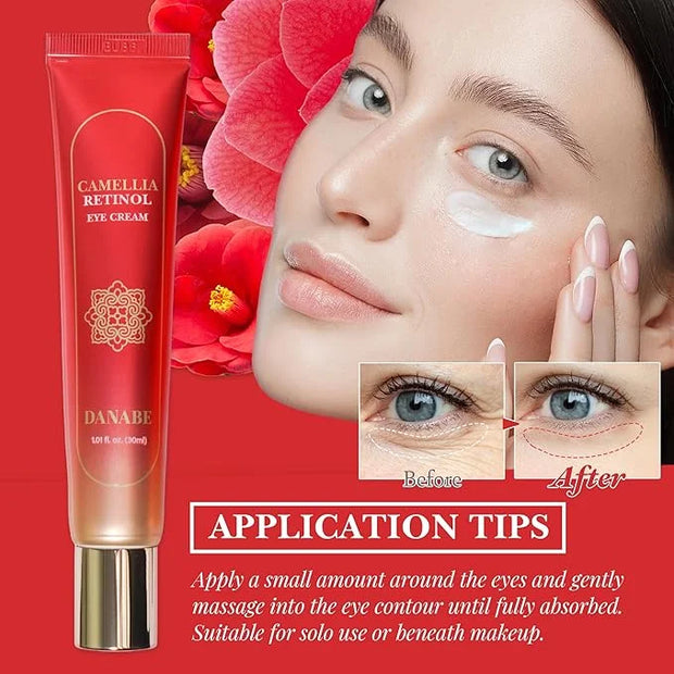 Camellia Retinol Eye Cream with Hyaluronic Acid | Daily Korean Eye Cream, Hydrating Eye Cream to Reduce Wrinkles, Fine Lin...