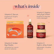 SpaLife Complete Vitamin C Skin Care Variety Bundle - Nourishing Under Eye Patches, Revitalizing Face & Eye Cream, and Pot...