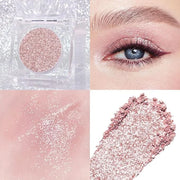 Monochrome Pressed Eyeshadow, Waterproof Neutral Powde Mini Shimmer Rose Gold Pink Eyeshadow, sombras para ojos, Talc, Par...
