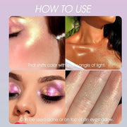 Jolilab Metallic Liquid Chameleon Eyeshadow, Multi-Dimensional Eye Looks, Long-lasting Holographic Glitter Multichrome Eye...