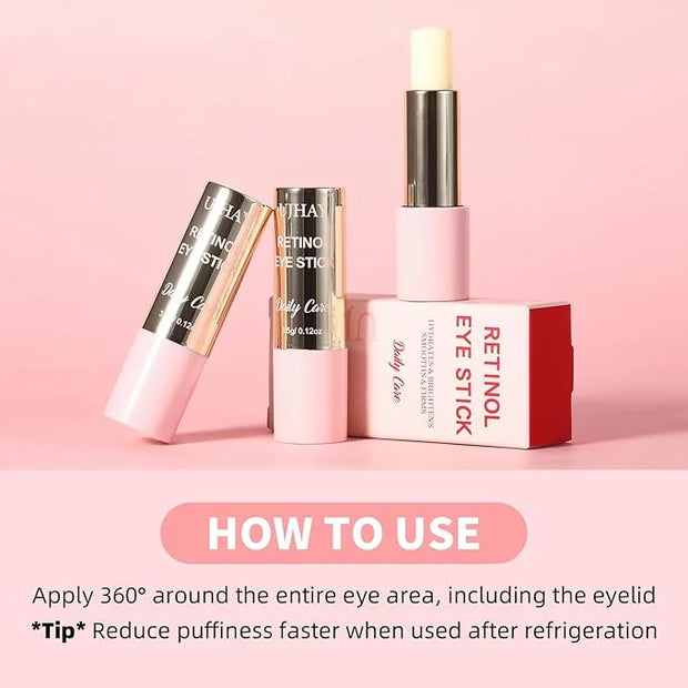 Retinol Eye Stick, Anti-Aging Eye Cream for Wrinkles, Dark Circles, Puffiness & Bags Under Eyes, All-in-one Multi Eye Balm...