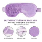 2PCS Gel Eye Mask - Reusable Hot/Cold Therapy for Puffiness, Dark Circles, Migraines & Stress Relief (Purple) - Product Image