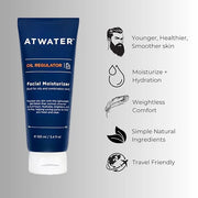 ATWATER Mens Face Moisturizer with Oil Control Complex, Unscented Lightweight Formula - Mens Face Lotion for Oily Skin tha...