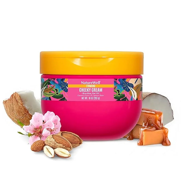 NATURE WELL Ultra-Rich Firming & Tightening Cheeky Body Cream, Promotes Deep Hydration, Fast Absorbing, Scents of Pistachi...