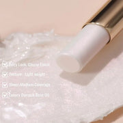 Oulac Moisturizing Shine Lipstick - Giltter Tinted Lip Balm Hydrating, Lip Plumper, Glossy Finish, Sheer Coverage with Pea...