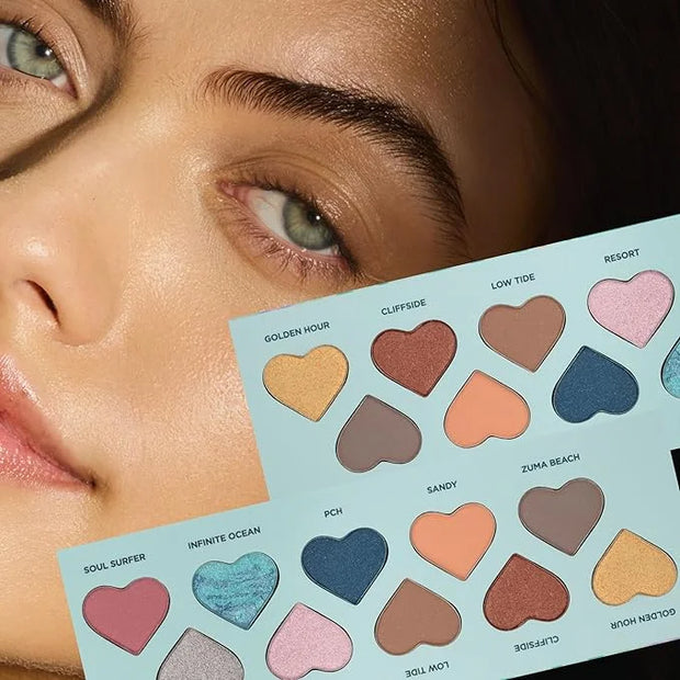 Pacifica Eyeshadow Palette – Malibu Mineral Eyeshadow, Blendable Neutral Shades with Velvet Matte, Shimmer & Metallic, Coc...