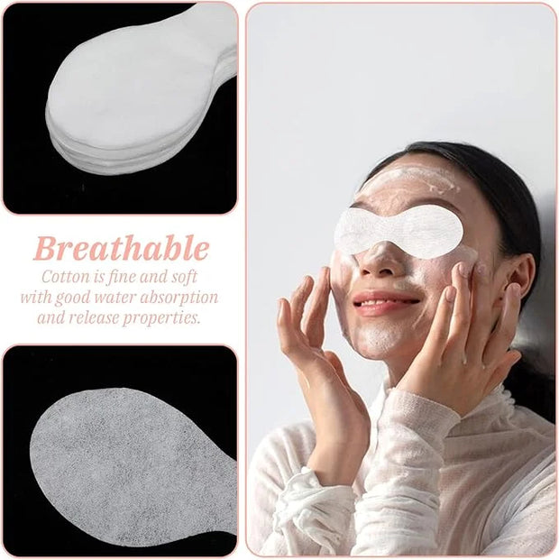 100 Sheets Disposable Non Woven Eye Care, Cotton Eye Mask Paper Paper Facial Eyes Pads Spa DIY Clear Eyes Mask Papers Beau...