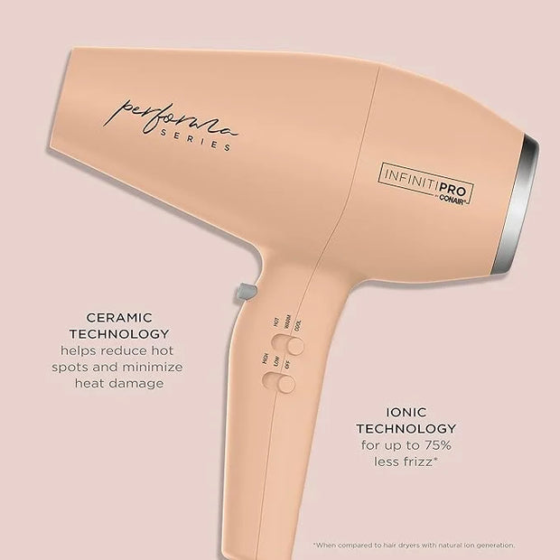 Conair Infiniti Pro Hair Dryer with Diffuser plus 3 Other Attachments | Performa Series Hair Dryer | Blow Dryer with Profe...