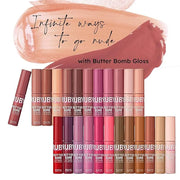 Ruby Kisses Lip Gloss Butter Bomb Gloss Non-Sticky Lip Gloss Vitamin E Natural Nude Lip Makeup - 7.8mL (0.26 US fl.oz) (Bl...