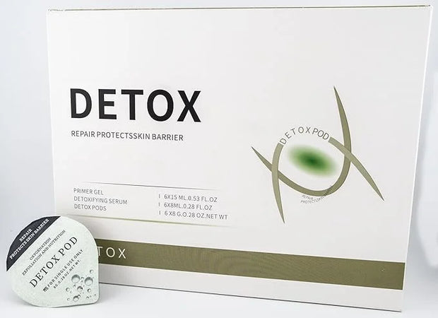Detox - OxyGeneo Oxygen Facial CO2 Therapy Machine, Geneo Type Pods, Home Facial, 6 Pods + 6 Primer Gel + 6 Detoxifying Se...