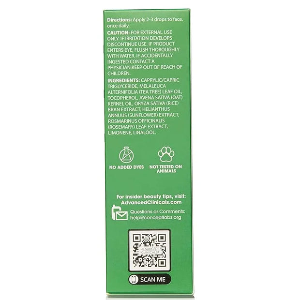 Advanced Clinicals Tea Tree Oil For Skin Facial Serum | Tea Tree Serum For Face With Vitamin E + Botanicals To Help Improv...