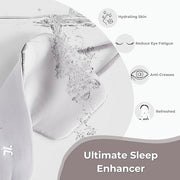 7C Soft Sleep Mask - Eye Mask - Hyaluronic Acid Anti-Aging Under Eye Cover with Adjustable Ear Elastic Straps for Full Nig...