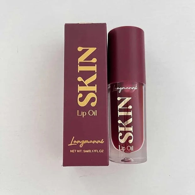 Big Brush Head Hydrating Lip Glow Oil Plumping Lip Tint, Hydrating Lip Gloss Tinted Lip Balm Transparent Lip Care, Long La...