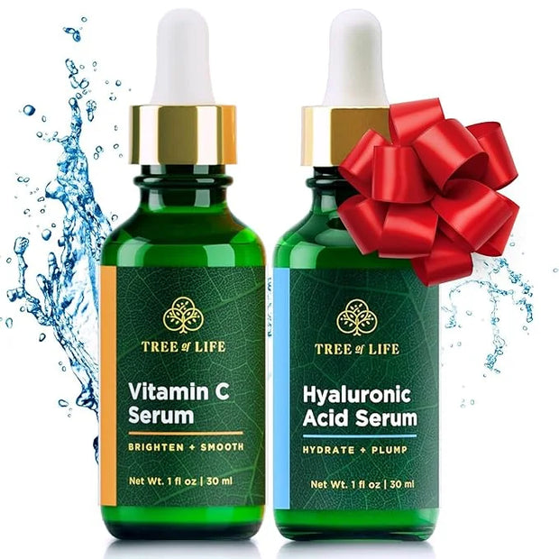 Tree of Life Beauty Facial Skin Care Set, Brightening, Firming, Hydrating, Dry Face, Dermatologist Tested - Vitamin C and ...