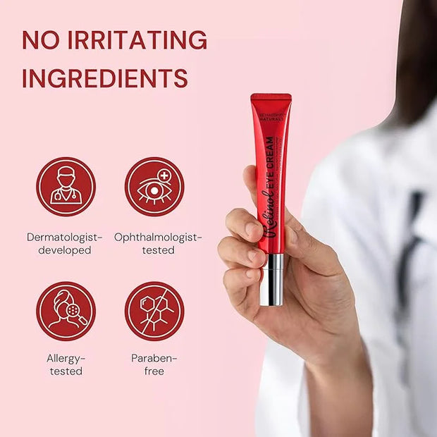 Retinol & Polypeptides Anti-Aging Eye Cream: Under Eye Treatment Reduces Wrinkles, Fine Lines, Dark Circles, Crow’s Feet &...