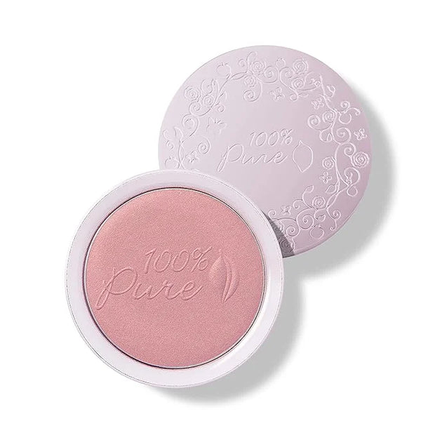 100% PURE Powder Blush (Fruit Pigmented), Chiffon, Soft Shimmery Finish, Nourishes Skin w/Rosehip Oil, Cocoa Butter, Natur...
