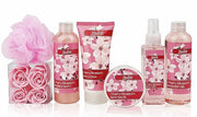 Spa Bath and Body - Spa Gift Baskets for Women & Girls, Cherry Fragrance, Spa Birthday Gift Includes Loofah Sponge, Bath S...